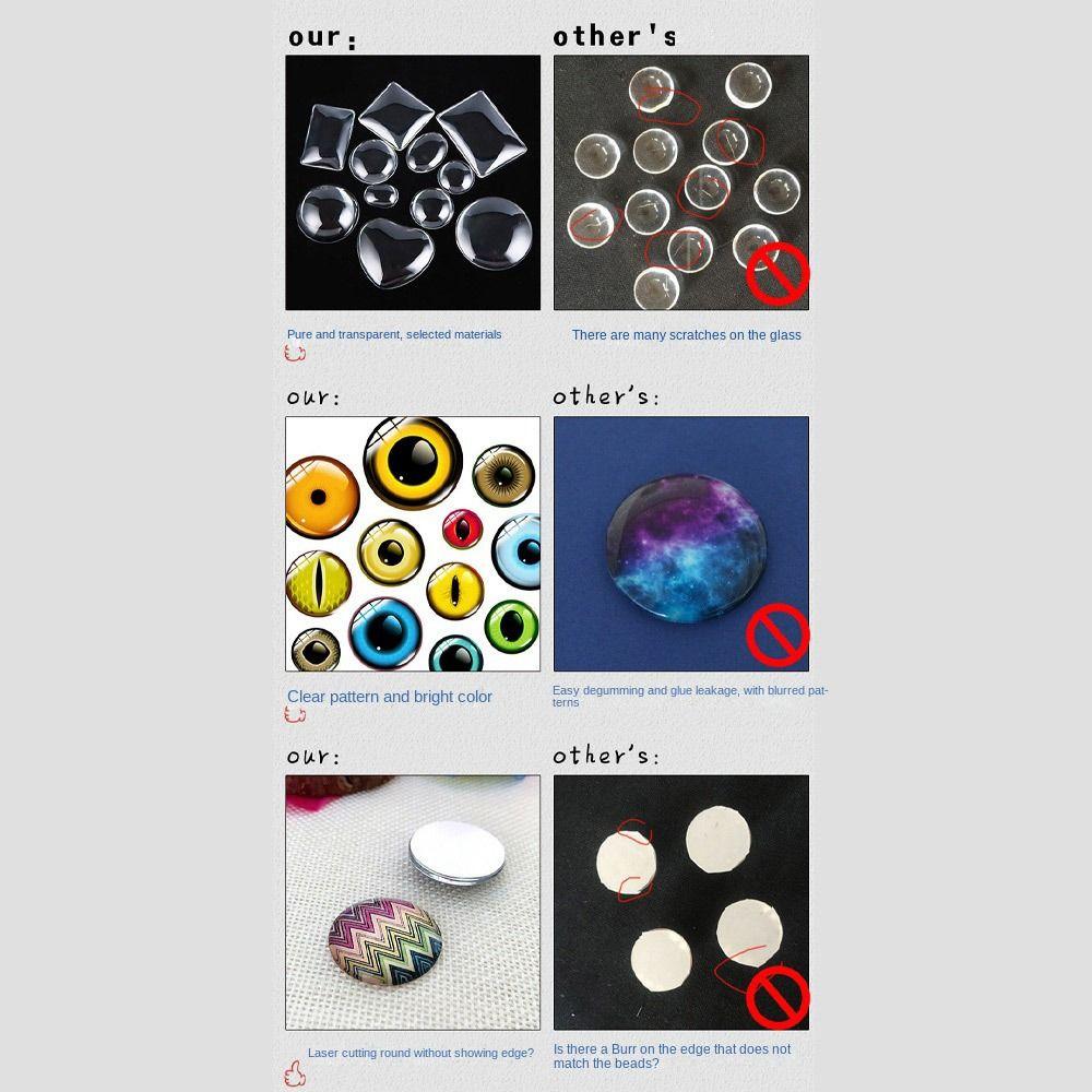 20pcs/10pairs 6mm-20mm Puppet Crystal Eyes Plastic Glitter Crystal Eyes  DIY Doll Accessories