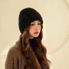 Knitted wool hat winter thickened warm ear protection pullover hat fashion casual versatile big head circumference cold hat