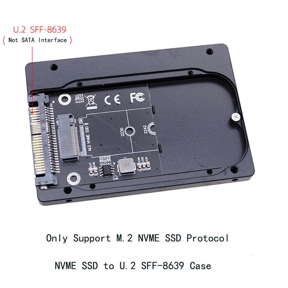 

Корпус-адаптер M.2 NVME SSD к U.2 SFF-8639 Корпус из алюминиевого сплава