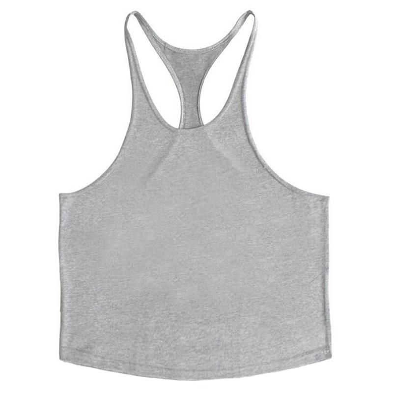 Muscleguys Men's Basic Solid Color Cotton Gym Tank Tops Sleeveless Y-Back Bodybuilding Vests Muscle Training Athletic Workout Undershirt