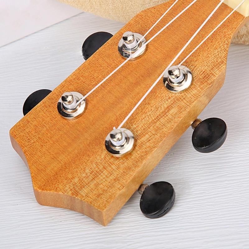 Classical Style Ukulele Tuning Pegs Machine Heads Replacement 2L + 2R Tuners with Mouting Screws Easy To Install