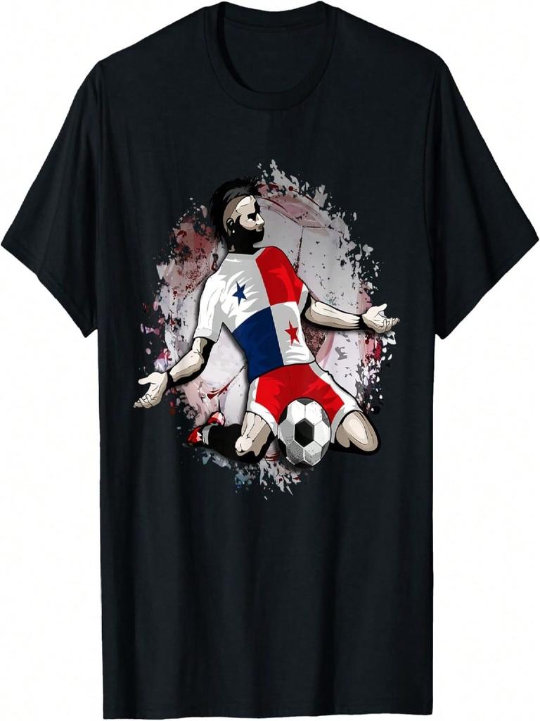 Panama Soccer Panamanian National Flag Proud Football Lovers T-Shirt