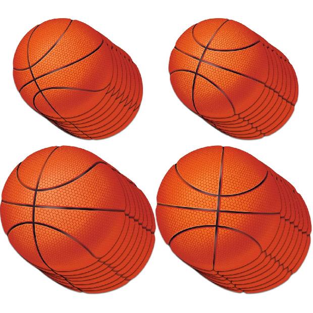 Qyeahkj 60Pcs Basketball Cutouts Decorations Basketball Party Paper Cut Outs Sticker Sport Basketball Sign Birthday Party Supplies Sport Theme