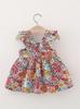 2Pcs Toddler Girls Flower Print Dress and Handbag Set Casual Sleeveless Sundress Summer Beach Party Clothing
