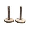 Natural Wood Decorative Support, 7 - 7.5cm Ø, Nature, 10cm, 2 Pcs
