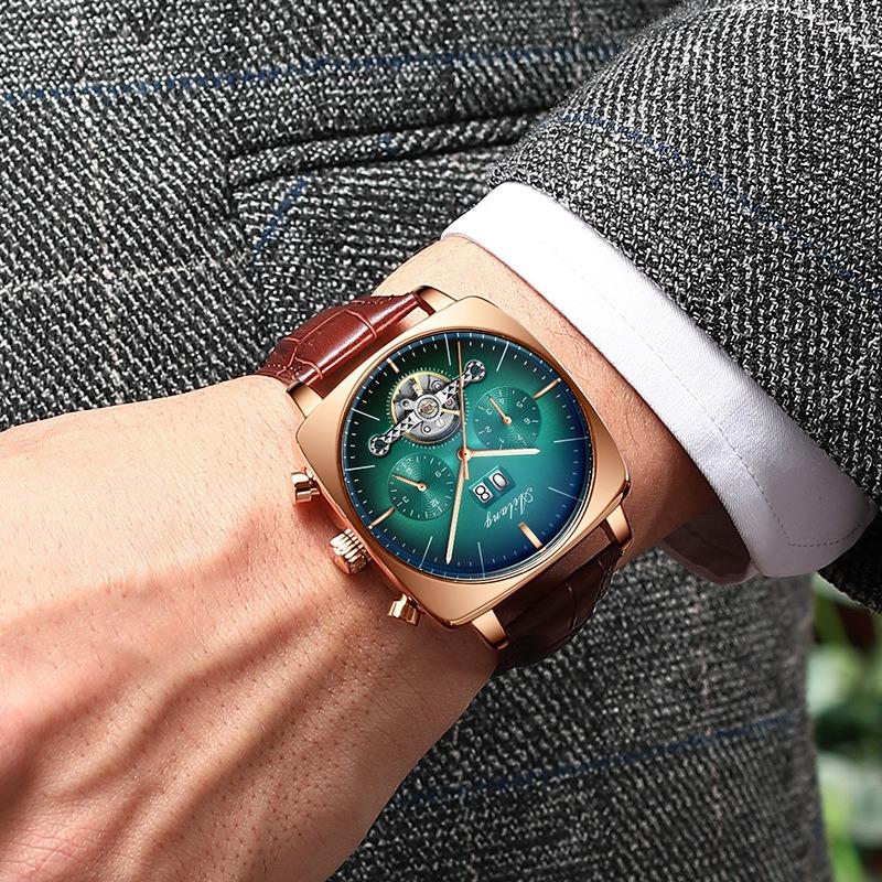 AILANG Swiss New Watches Men's Automatic Mechanical Watches Waterproof Tourbillon Square Men's Watches