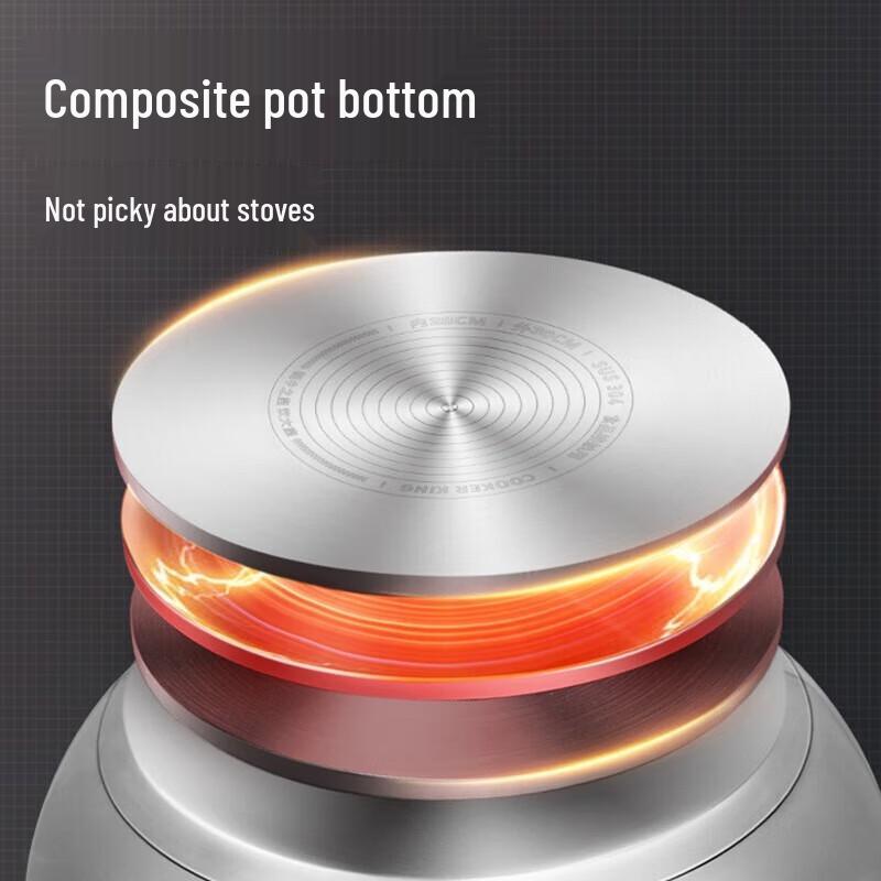 Chuidahuang 304 Edelstahl 3-lagiger Dampfgarer, 30cm