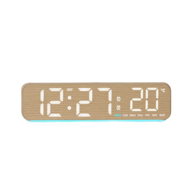 Premium LED Desk Clock: Elegant Silent Alarm for Living Room Tabletop