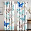 Rideaux à motifs de fleurs et de papillons Divers styles floraux Divers styles Salon Chambre Décoration de la maison Rideau de fenêtre