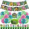 Themed Concert Monster Birthday Party Decorations Hanging Flag Banner Set Balloon