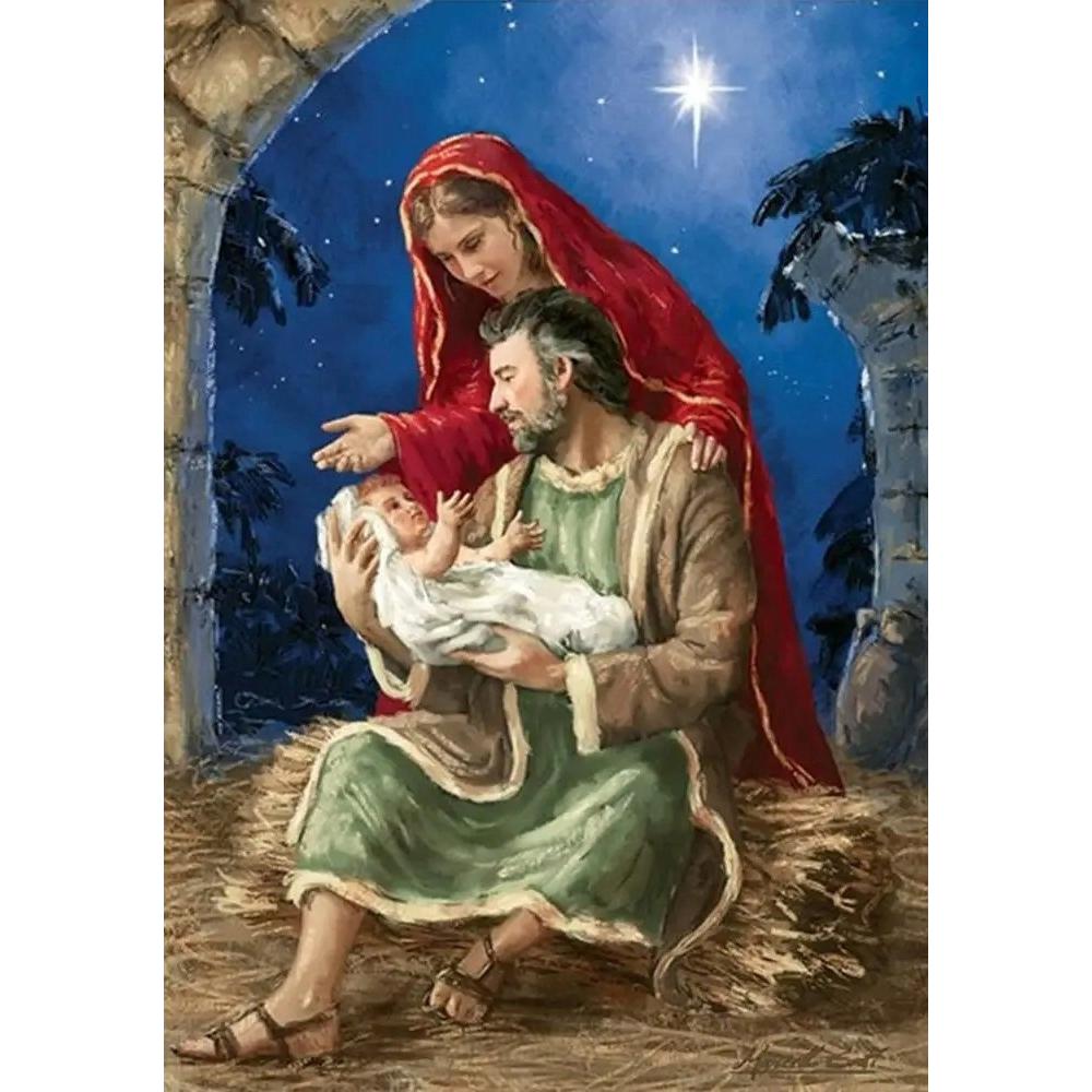

Disney Diamond Painting Set Christian Christmas Theme Painting Sagrada Familia Scene Embroidery Wall Decoration DIY Set GiftHandmadeCrystal5DDiamond Round 20x30cm