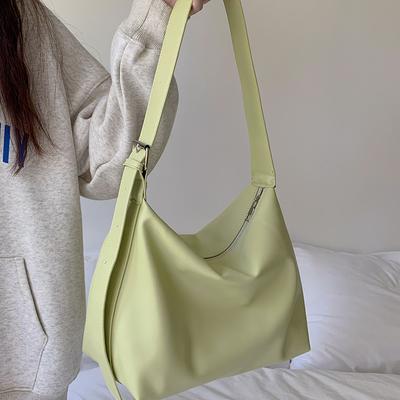 Sacs Bandoulière Grande Capacité Loisirs Sacs à Bandoulière Cuir PU Couleur Unie Sacs Tote Simples pour le Travail Sacs à Main pour Femmes