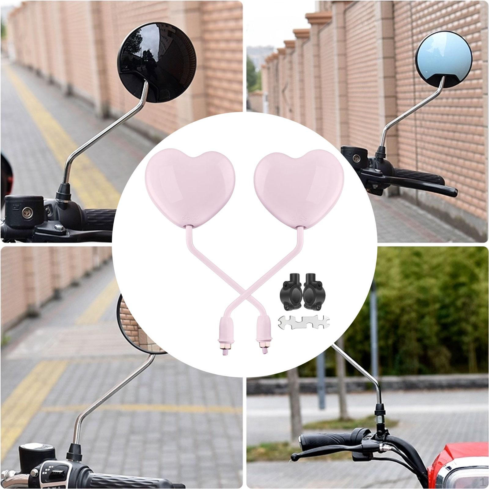 

Зеркала заднего вида для мотоцикла, регулируемые левое и правое, запасные части, простая установка розовый