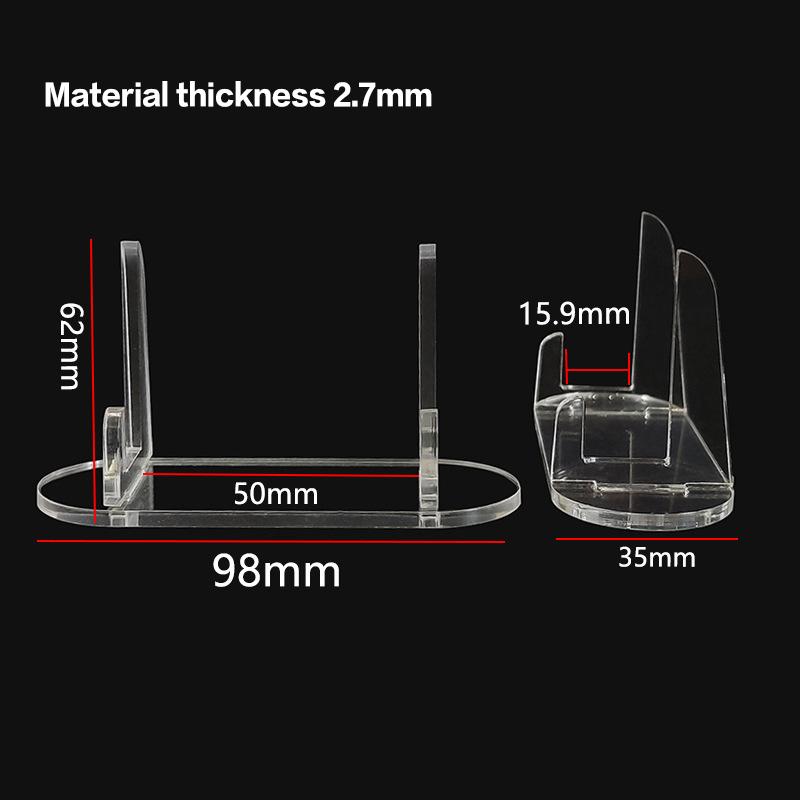 2Pcs Simple Hd Transparent Acrylic Badge Holder Japanese Anime Game Card Brick Pocard Postcard Display Stand Desk Decoration
