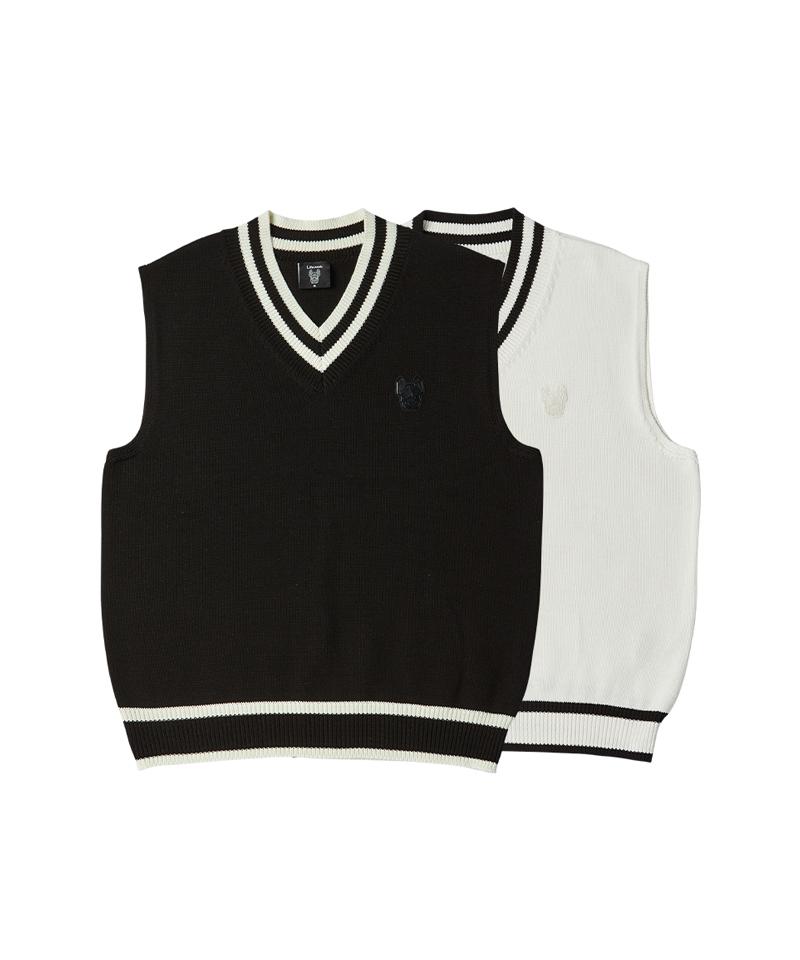 Lifework V-Neck Contrast Knit Vest