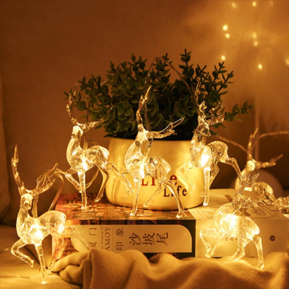 Transparent Reindeer LED String Lights