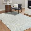 Tapis en cuirs recyclés blanc et argenté 120x170
