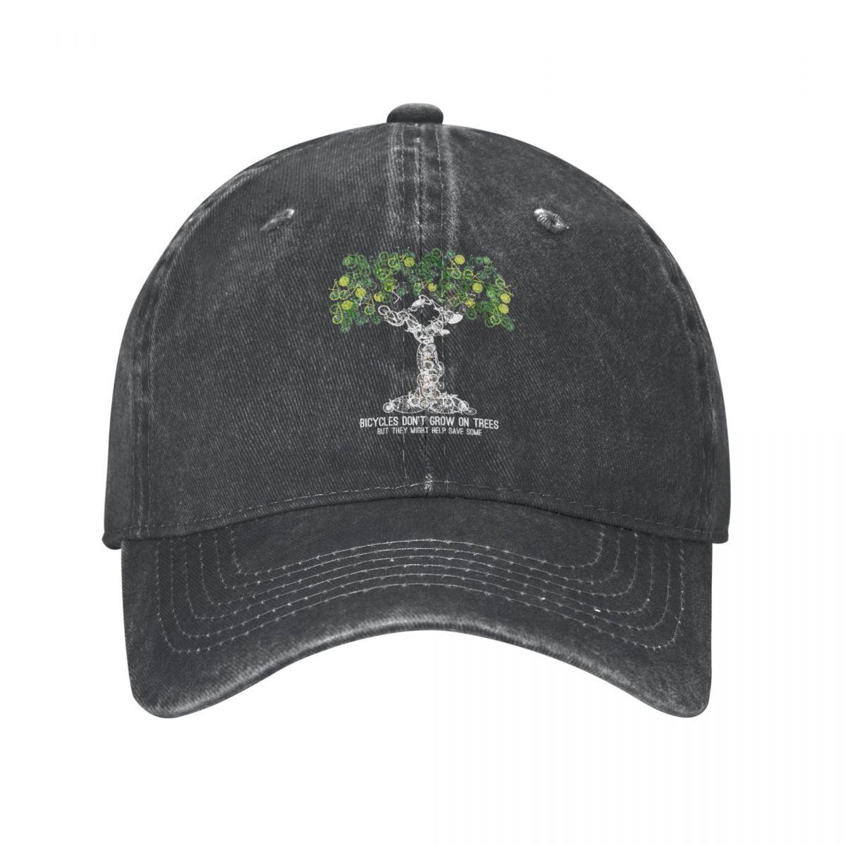 

Bike Tree Bicycles Sustainable Baseball Cap Vintage Distressed Cotton Climate Change Snapback Cap Unisex Outdoor Workouts Hats