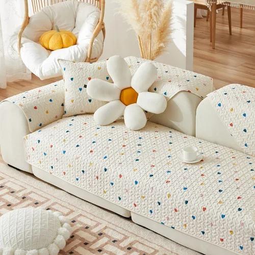 Modern Cotton Printed Sofa  Couch Cushion Comfortable Non Slip No Fading Sofa Towel Versatile Living Room Home Decoration