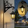 Metal Animal Decor Wall Hooks Wrought Iron Animal Shape Solar Lamp Hanging Bracket  Balcony