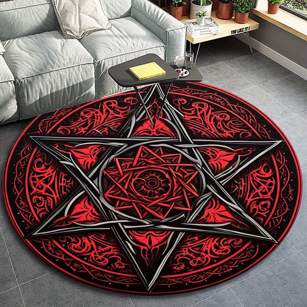 

1pc Retro 9063551996 Pattern Round Floor Mat, Non-slip for Living Room Bedroom Chair Carpets Home Decor Gifts, Home Decor Room Decor Outdoor 80cm by 80cm