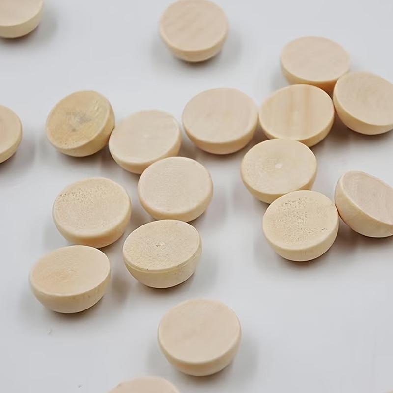 5/10/20/30/50Pcs Natural Half Wooden Beads Half Unfinished Wood Balls Split Wood Beads For Diy Craft Toy Home Decor