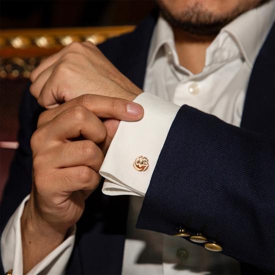 1 Pair Cufflinks Polished Smooth Surface Twist Shape Men Suit Shirt Cufflinks Tuxedo Shirt Accessories Business Evening Party Wear
