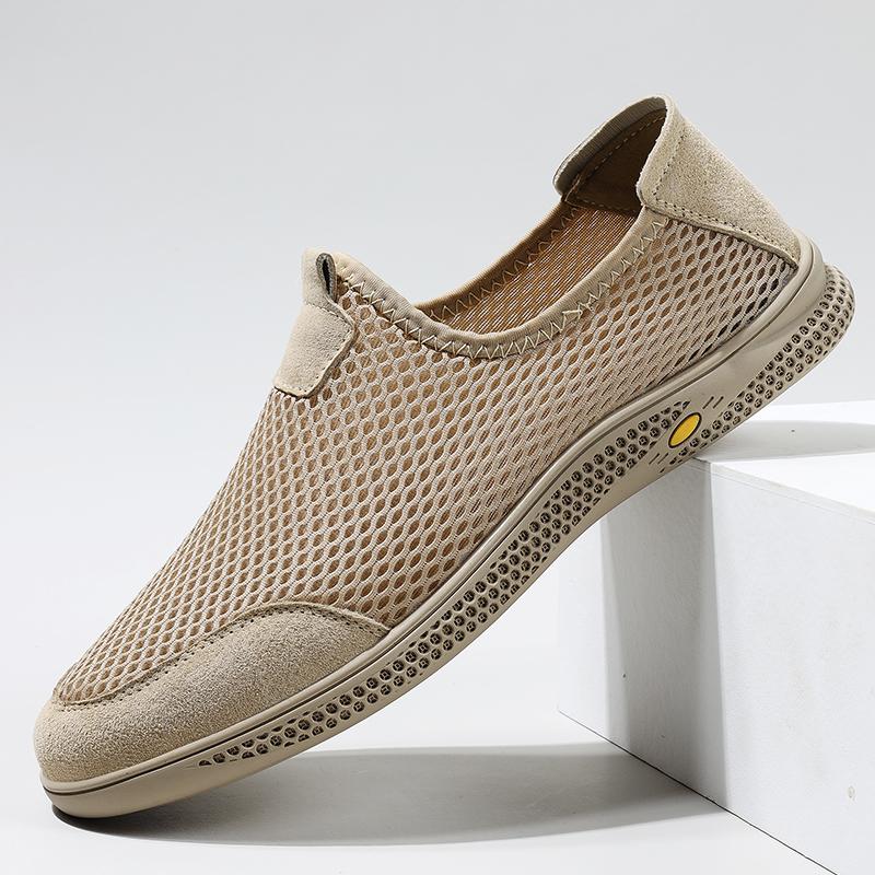 Breathable Mesh Men Shoes Summer Lightweight Men's Loafers Hollow Out Walking Casual Shoes New Arrival Slip-On Driving Flats