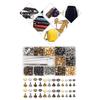 Double Sided Rivet Set Metal Studs Binding Studs Screws Assortment With Hole Punch Tool 4 Color