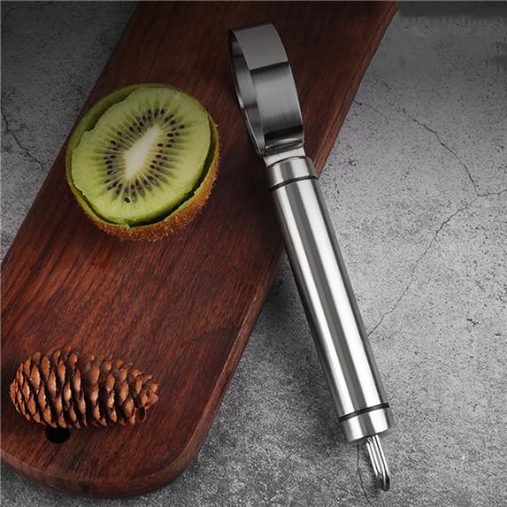 Stainless Steel Fruit Peeler & Cutter - For Mango, Kiwi, Papaya, Dragon Fruit Flesh Separation