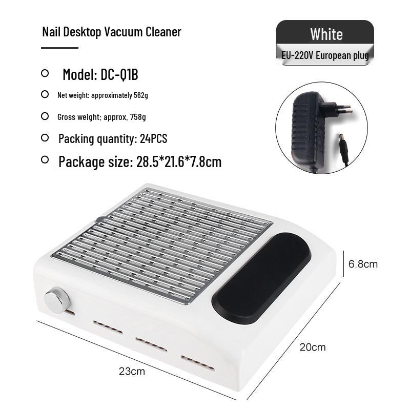 Japanese-Style Nail Vacuum Cleaner with Adjustable Speed, 80W, Includes Filter and Hand Pad