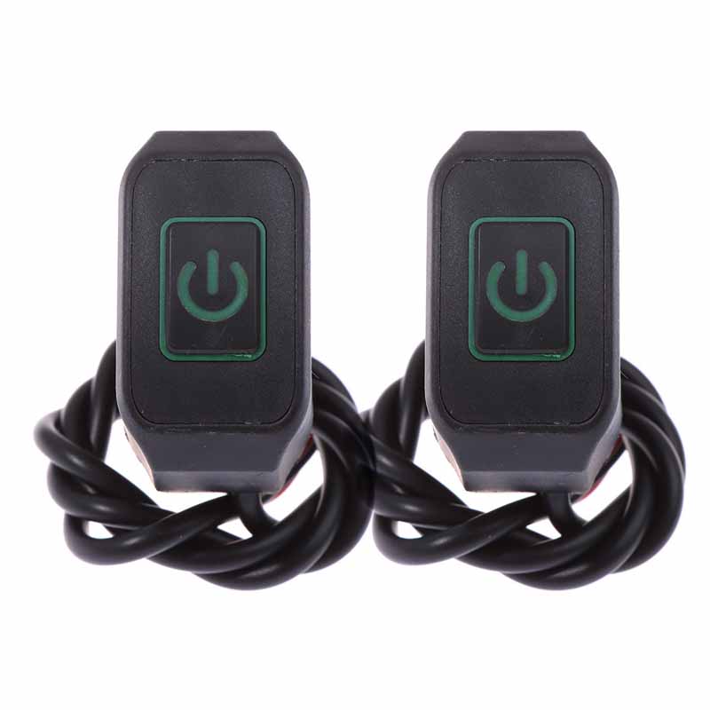 22MM Motorrad Schalterknopf Lenkerhalterung Wasserdicht Modifizierter Schalter Scheinwerfer Hupe Steuerung EIN/AUS mit LED-Anzeigelampe