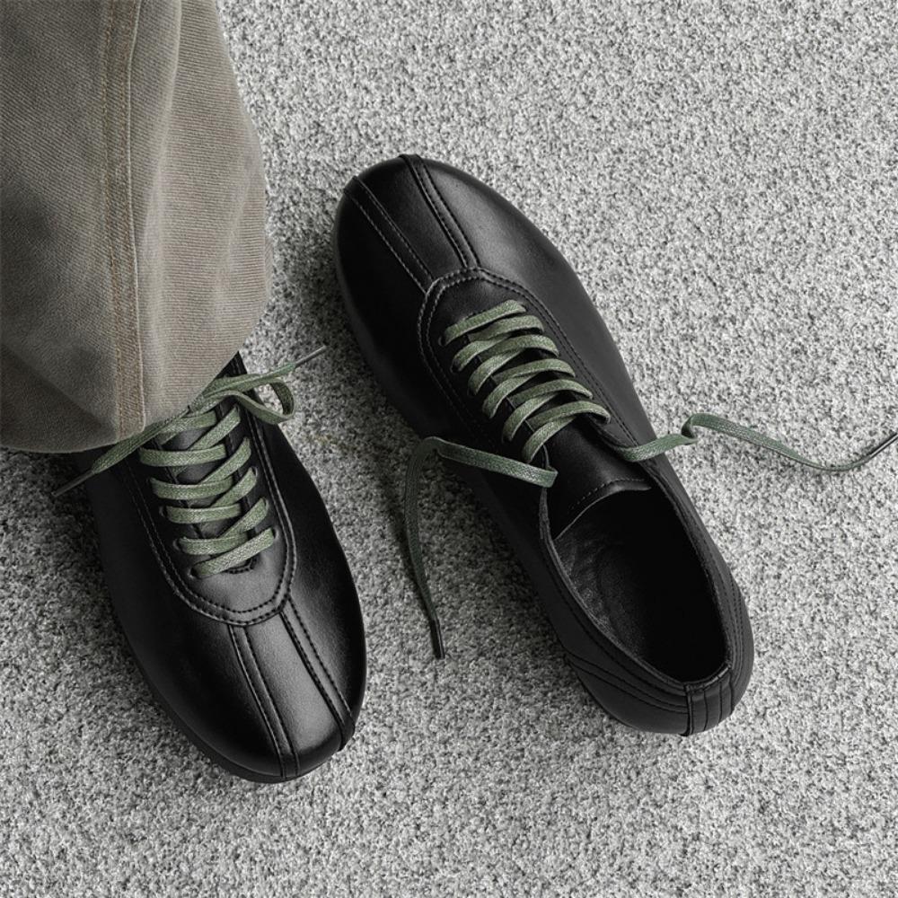 Pánská ležérní obuv Pánská ležérní kožená obuv Módní retro šněrovací kožená obuv Značkové mokasíny pro muže Luxusní Zapatos Para Hombre