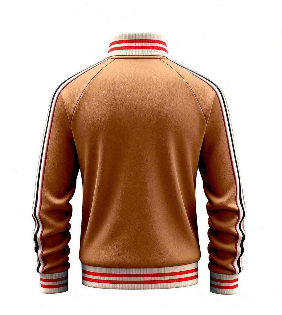 Męska codzienna sportowa kurtka z kołnierzem stojącym i wstążką - Kolekcja Jesień/Zima