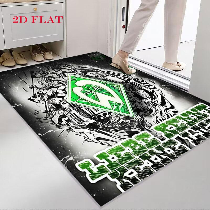 Tappeto SV Werder Bremen per Soggiorno Camera da Letto Casa Decorazione Divano, Tappetino Antiscivolo per Giochi Bambini