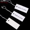 100pcs Jewelry and jewelry small tags DIY blank hanging rope small hang tags cowhide elastic thread hanging tags price tag