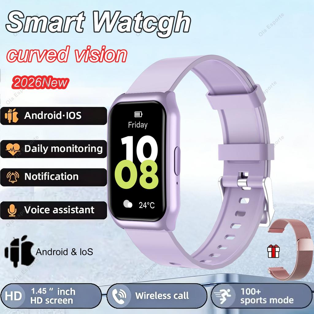 Men Women Smart Watch GPS Sports Fitness Tracking Waterproof Watch BT Call Voice Assistant SOS Heart Rate Monitoring Smartwatch