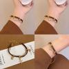 Leather Elegant Coffee Star Bracelet For Women Trendy Artistic Accessory Winter