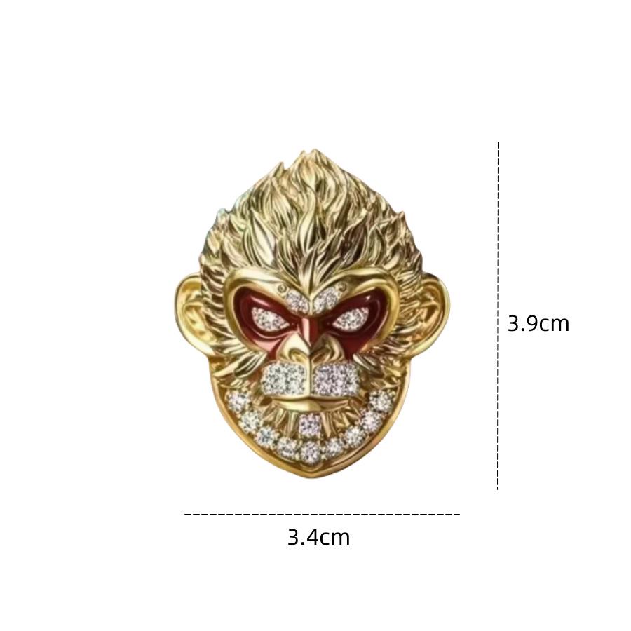Black Myth Wukong Retro Monkey King Brooch: Unique and Bold Jewelry