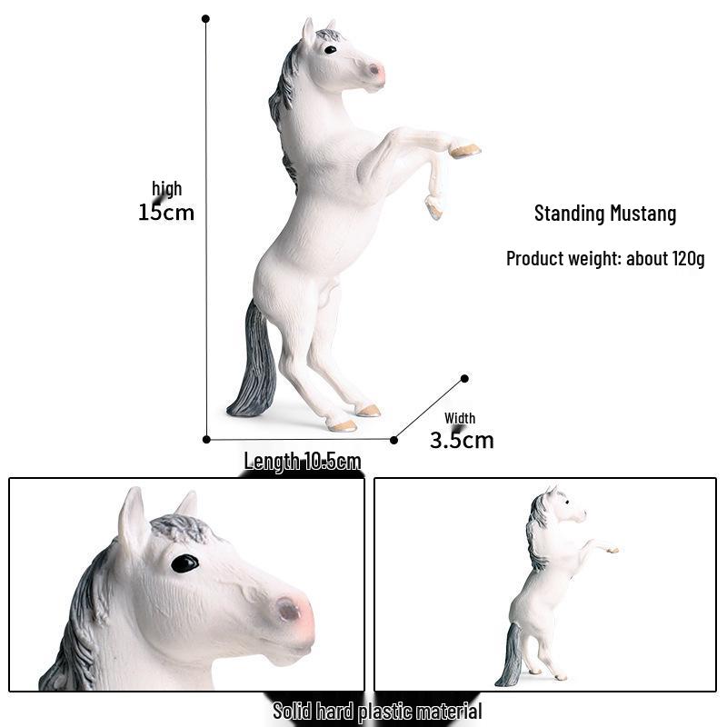Cross-border Prairie Horse Desktop Ornament: Black & White North American Feral Horse Model