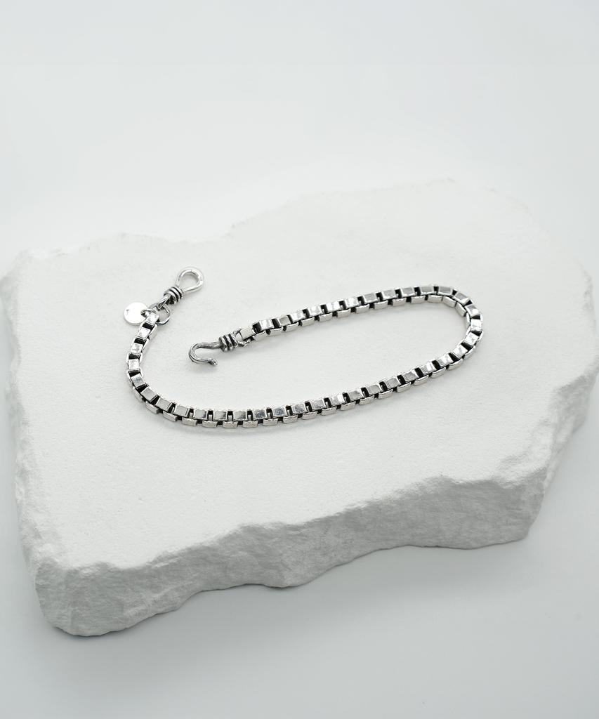 Iamj [925 Silver] Basic Box Chain Bracelet (2 Types)