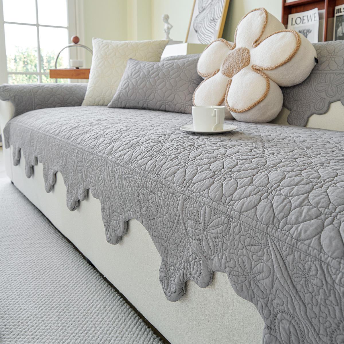 

Ins Cream Autumn And Winter Cotton Sofa Cushion Living Room Seat Cushion Sofa Towel Seat Cushion Simple Sofa Cover Non-Slip Cloth 70*70cm