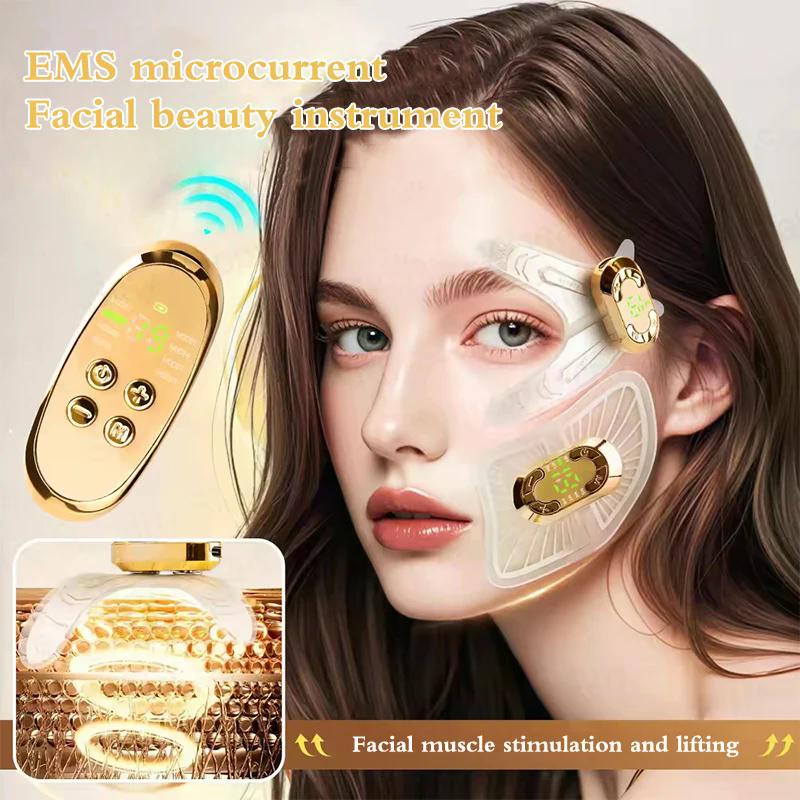 EMS Facial Massage Skin Tightening Microcurrent Muscle Stimulator Relieve Fatigue Facial Lifting Eye Face Beauty Care Tool