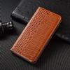 Custodie Per SAMSUNG Galaxy S24 S23 S22 S21 S20 Plus Ultra FE 5G Custodia a Libro Coccodrillo Vera Pelle di Mucca Coperture Portafoglio Magnetiche