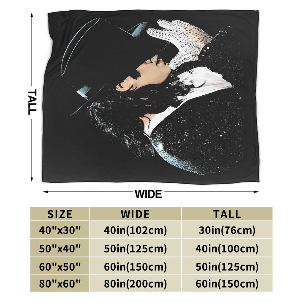 Mj King Of Pop 90S Michaels Jacksons Blankets Flannel Printed Breathable Super Soft Throw Blankets for Bed Car Plush Thin Quilt