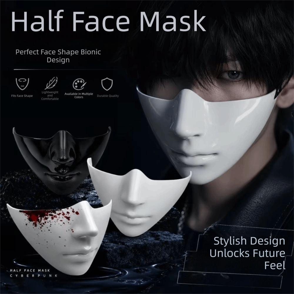 Technological Halloween Mouth Cover Exquisite Masquerade Mask Half Face Mask Carnival