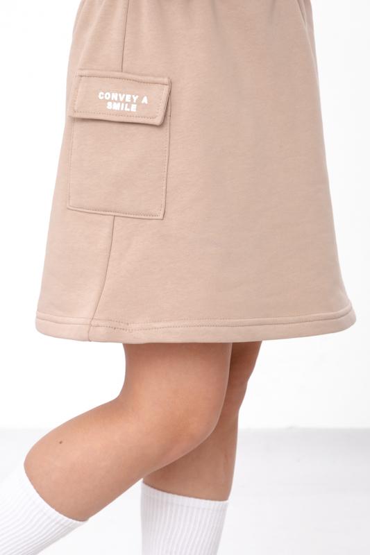 Girls' Dress – Demi-Season Casual Dress with «Convey a Smile» Print, Any season 6491-104-33 HC