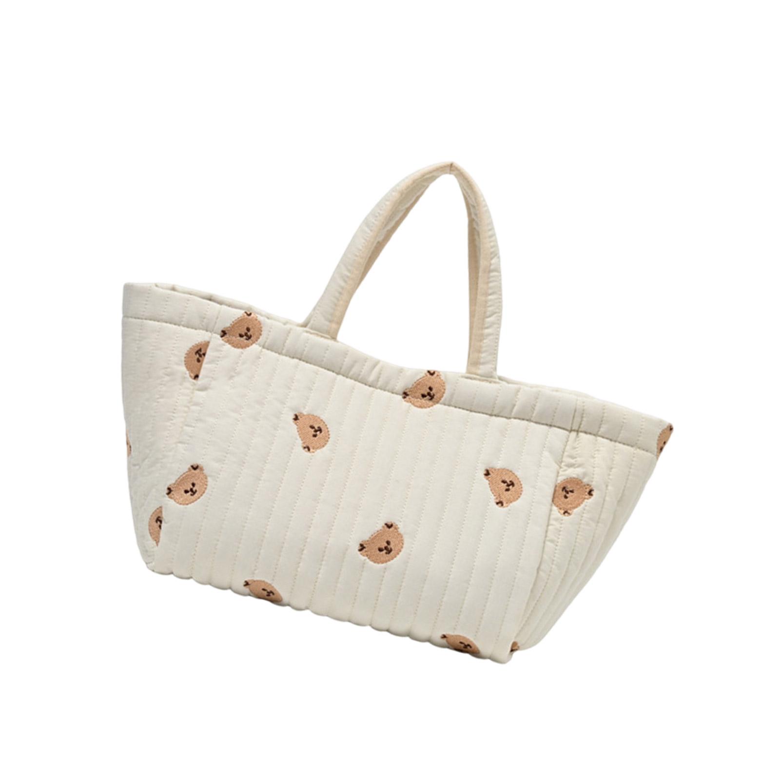 

Дорожная сумка для хранения подгузников для женщин, большая вместимость, вышитый узор, сумка для детской коляски, подвесная сумка для мамы 2