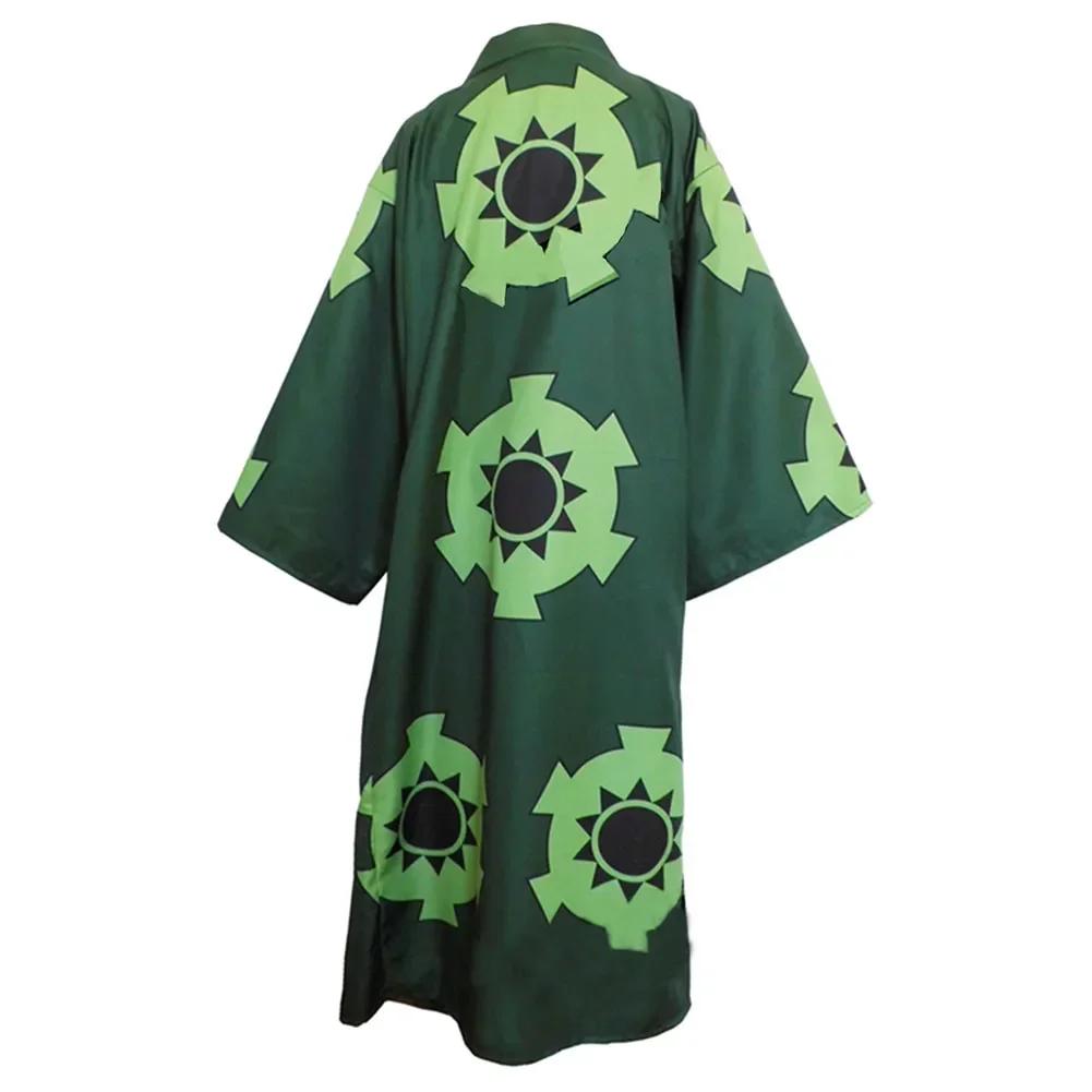 Anime Roronoa Zoro Cosplay Costume, Wano Kuni Land Kimono Robe, Tenues Complètes Pour Halloween Et Carnaval
