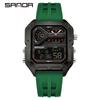 SANDA 6278 Multi functional Square Fashion Electronic Watch Top Men's Watch Waterproof Sports Outdoor Alarm Clock Men's Watch